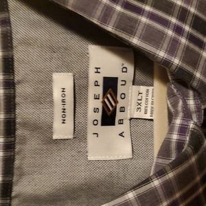 Pronto Uomo 3xlt plaid - purple, black, gray, and white